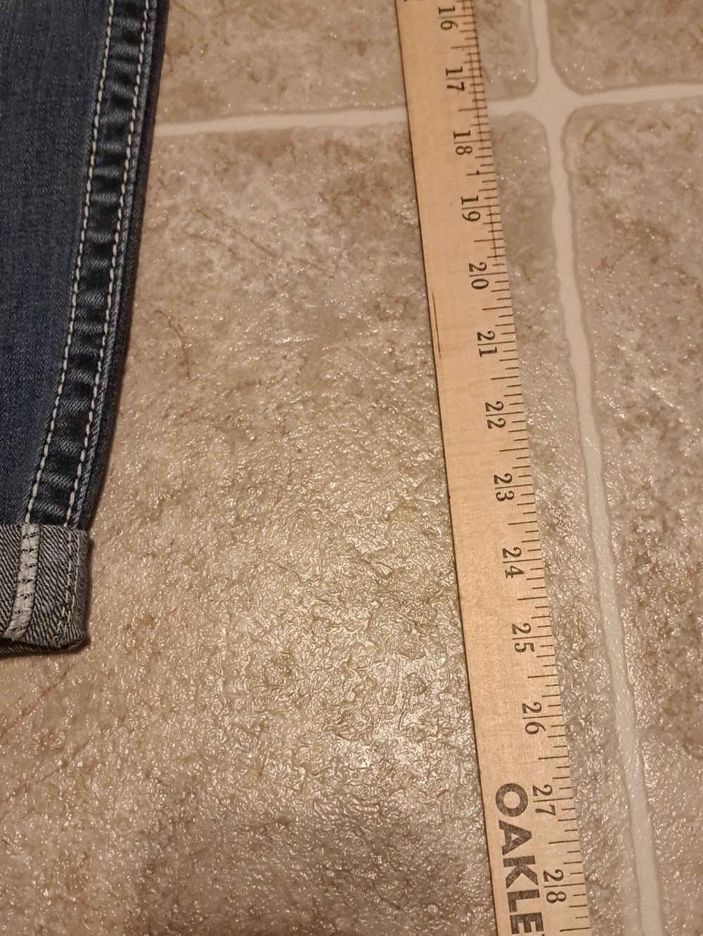 Miss Me Size 27 Signiture Skinn Distressed Dark Blue Embroidered Jeans - Picture 10 of 14